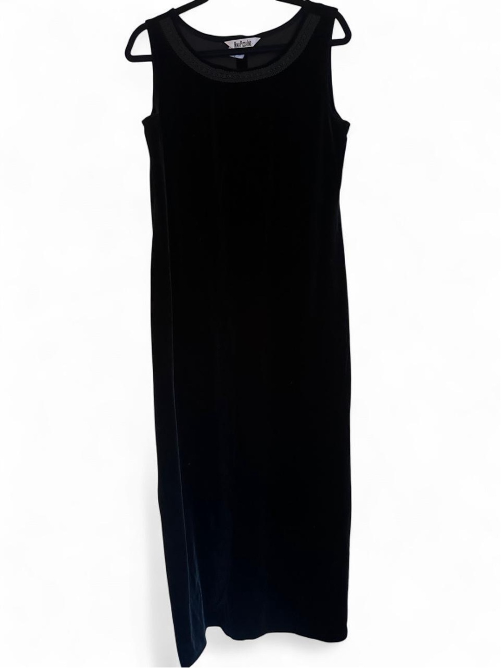 Nina Piccalino Black Sleeveless Velvet Maxi Dress